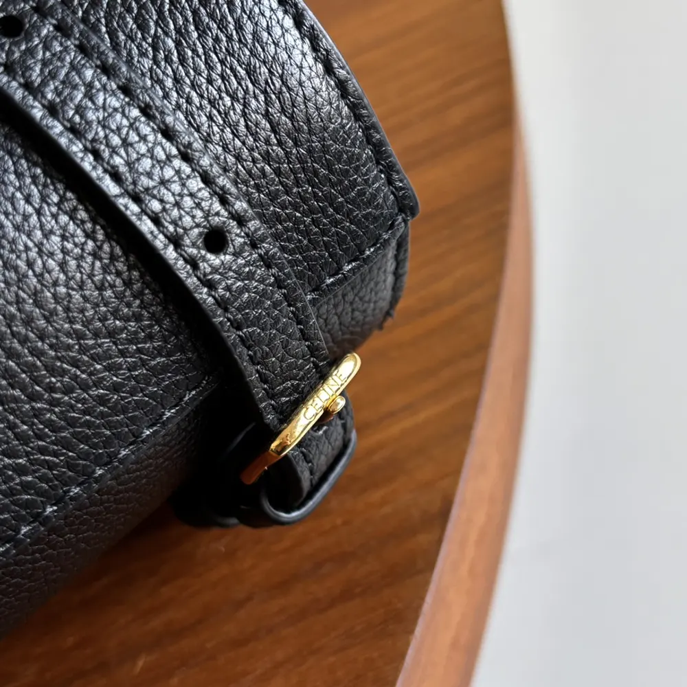 Celine Unisex Mini Cabas Anais Cuir Triomphe in Grained Calfskin-Black - image 8