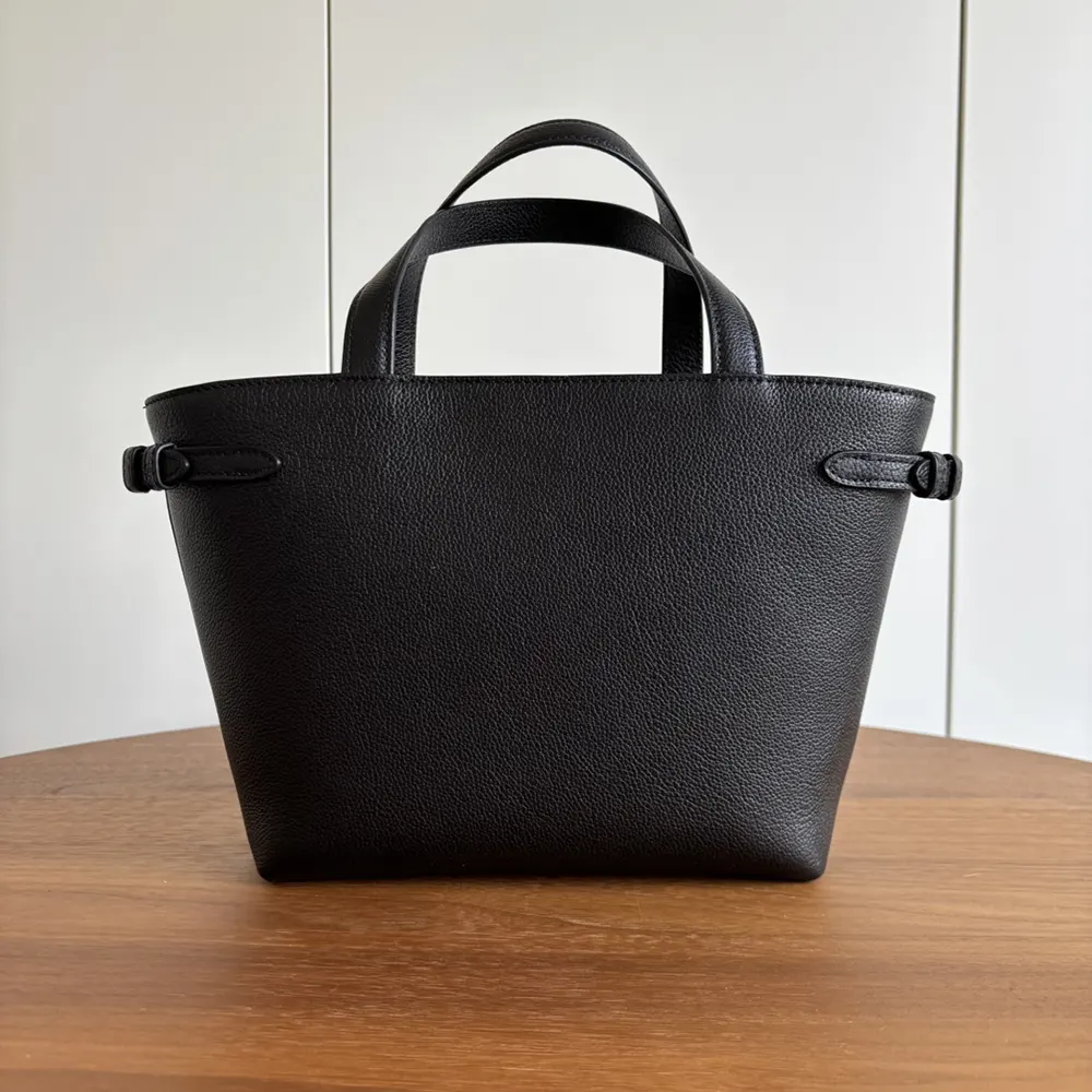 Celine Unisex Mini Cabas Anais Cuir Triomphe in Grained Calfskin-Black - image 4