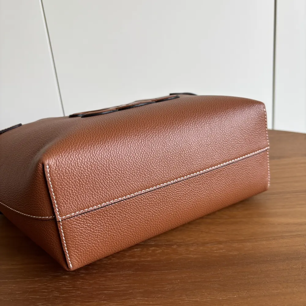 Celine Unisex Mini Cabas Anais Cuir Triomphe in Grained Calfskin-Brown - image 6