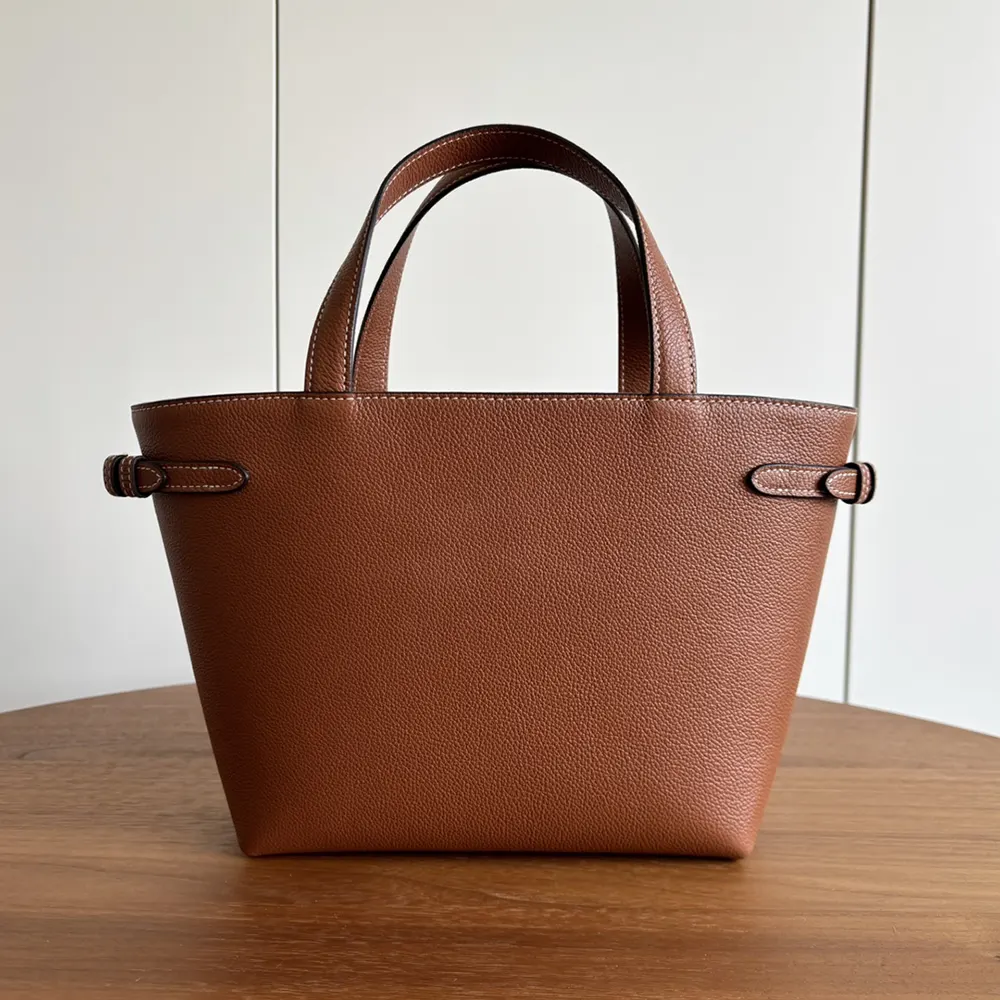 Celine Unisex Mini Cabas Anais Cuir Triomphe in Grained Calfskin-Brown - image 4