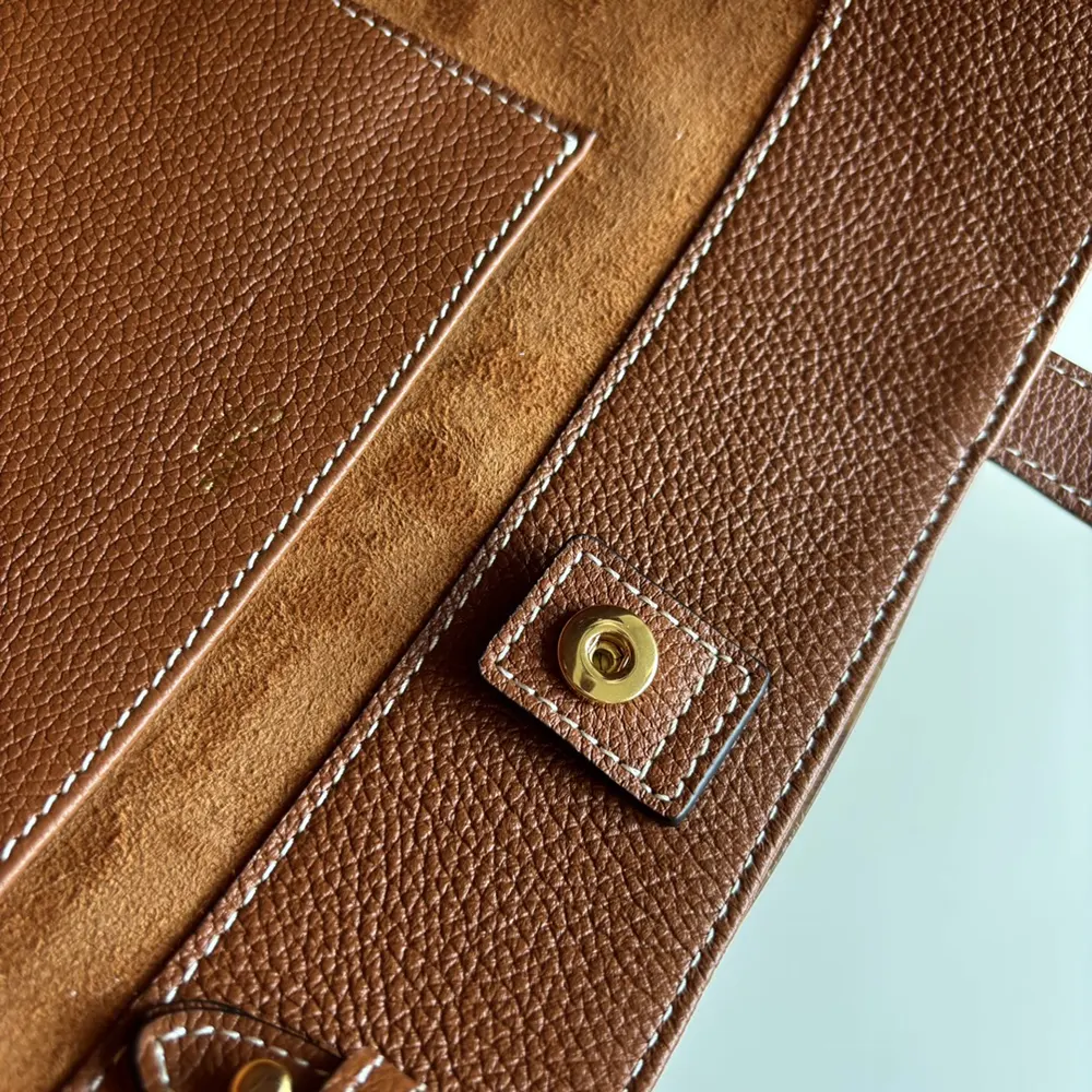 Celine Unisex Mini Cabas Anais Cuir Triomphe in Grained Calfskin-Brown - image 10