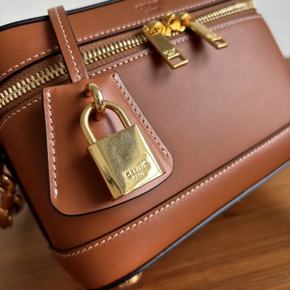 Celine Unisex Vanity in Natural Calfskin-Brown - image 10