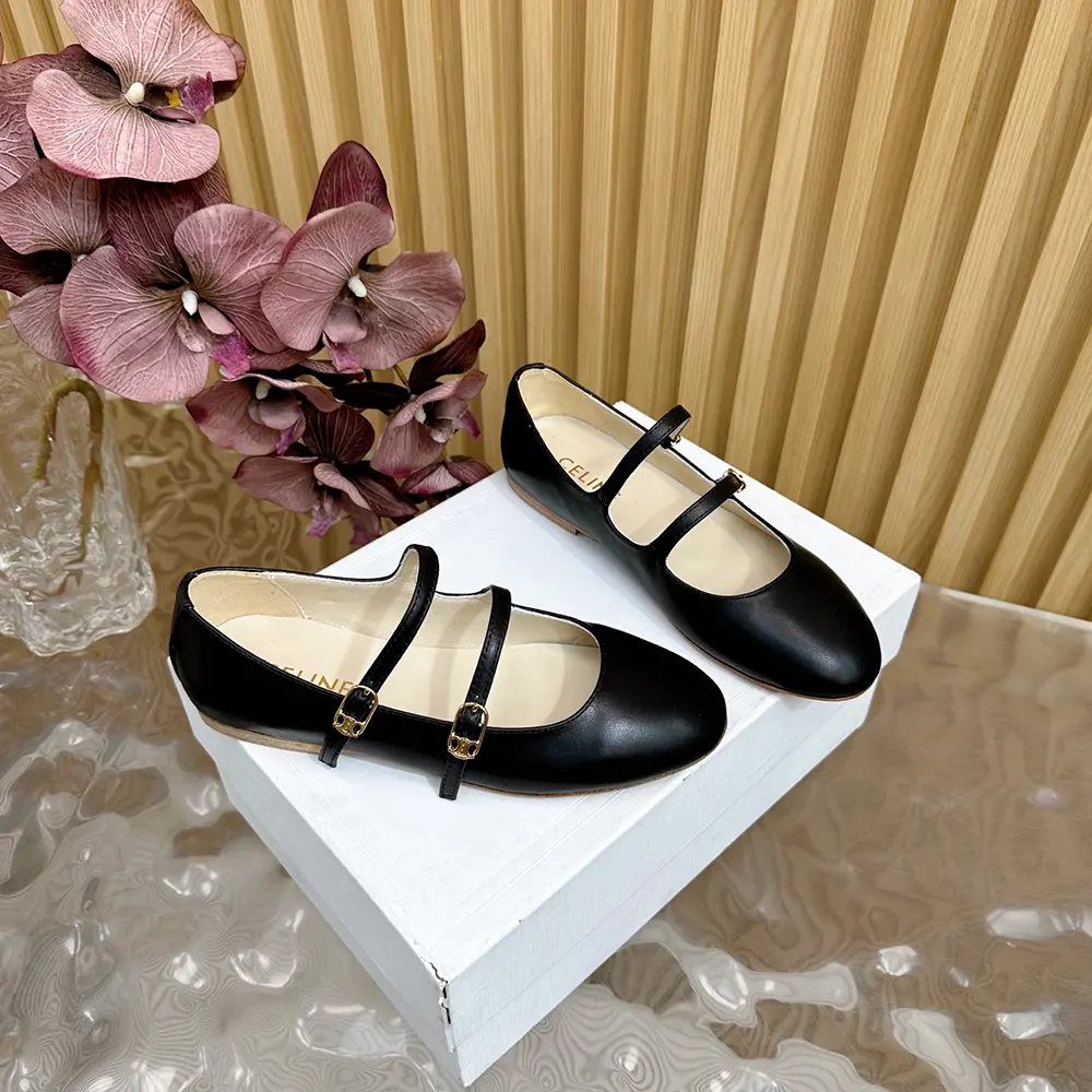 Celine Women Les Ballerines Celine Double Strap in Lambskin - image 6