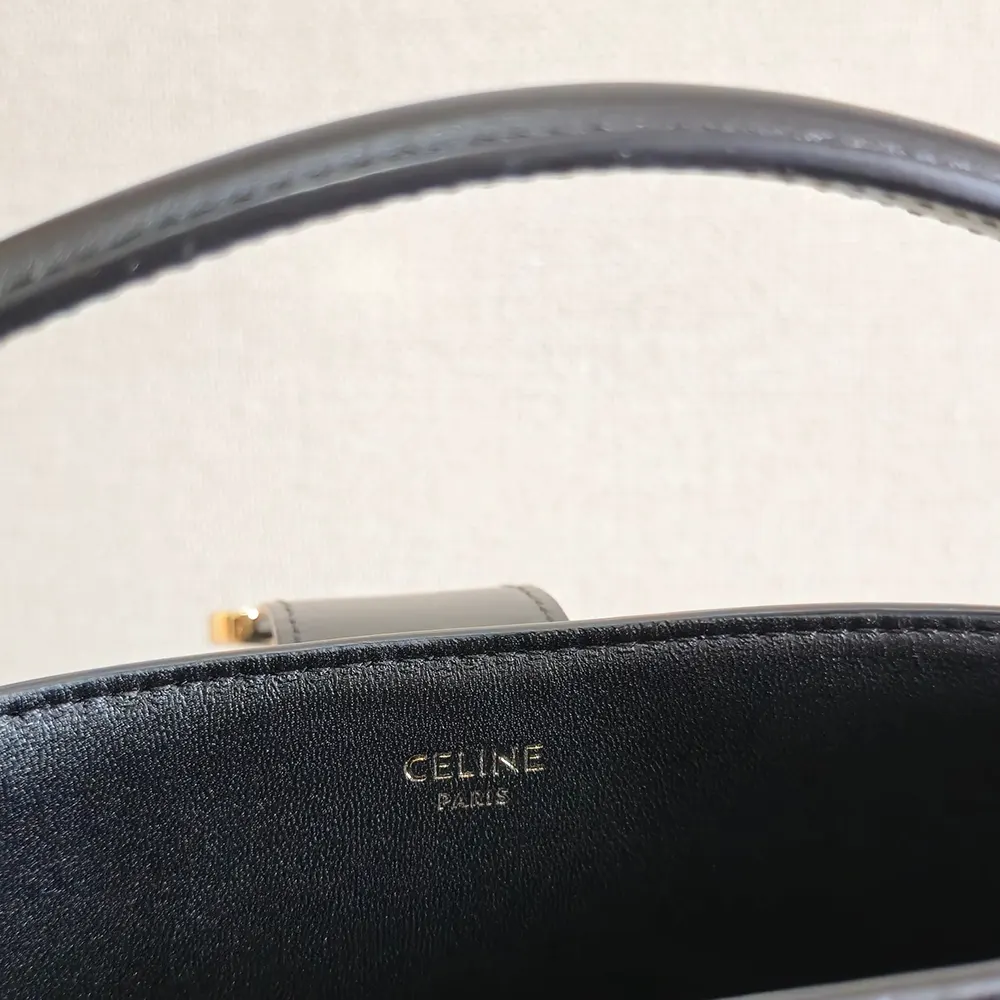 Celine Women Small Bucket Louise in Smooth Calfskin-Black - image 10