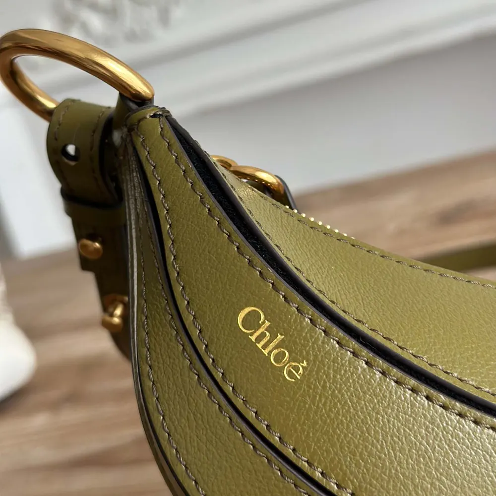Chloe Women Banana Cross-body Bag in Grained Calfskin-Dark Green - image 9