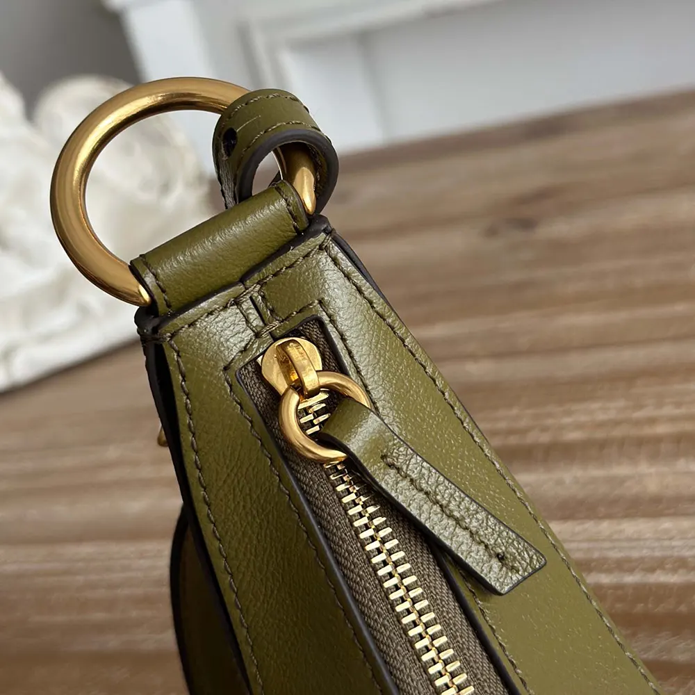 Chloe Women Banana Cross-body Bag in Grained Calfskin-Dark Green - image 8