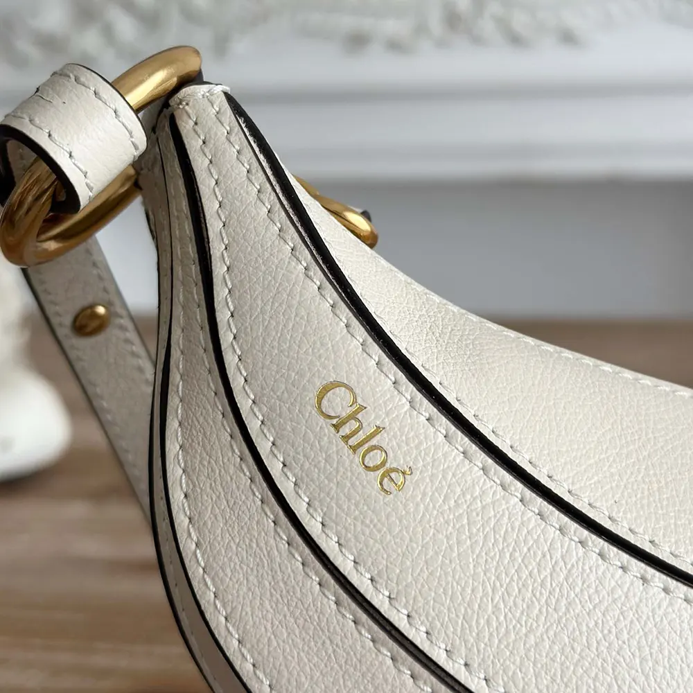 Chloe Women Banana Cross-body Bag in Grained Calfskin-White - image 7