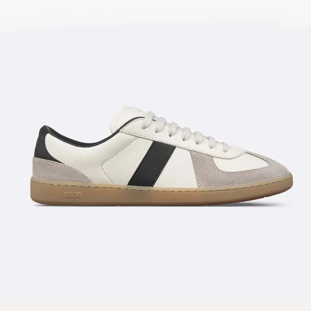 Dior Men B01 Matchpoint Sneaker Black and White Smooth Calfskin with Gray Suede