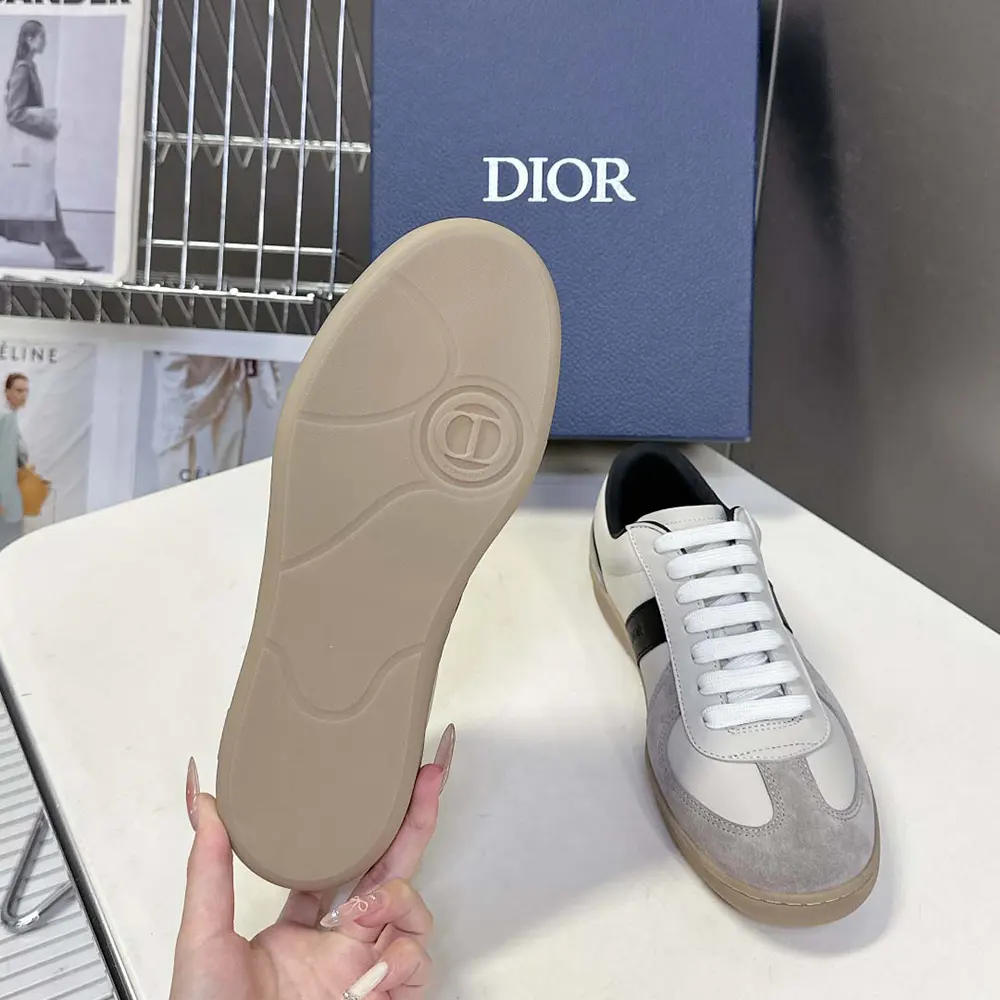 Dior Men B01 Matchpoint Sneaker Black and White Smooth Calfskin with Gray Suede - image 8