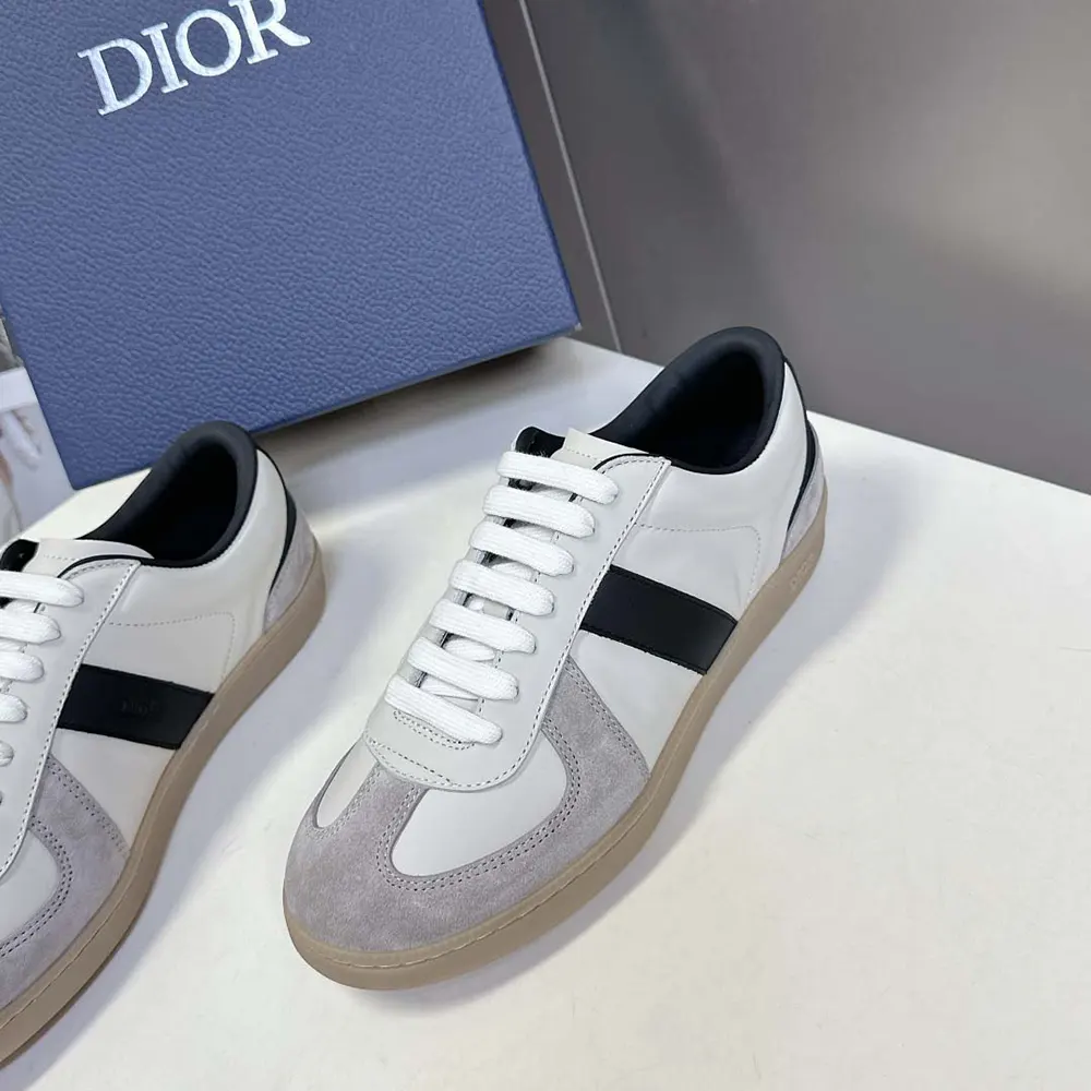 Dior Men B01 Matchpoint Sneaker Black and White Smooth Calfskin with Gray Suede - image 5