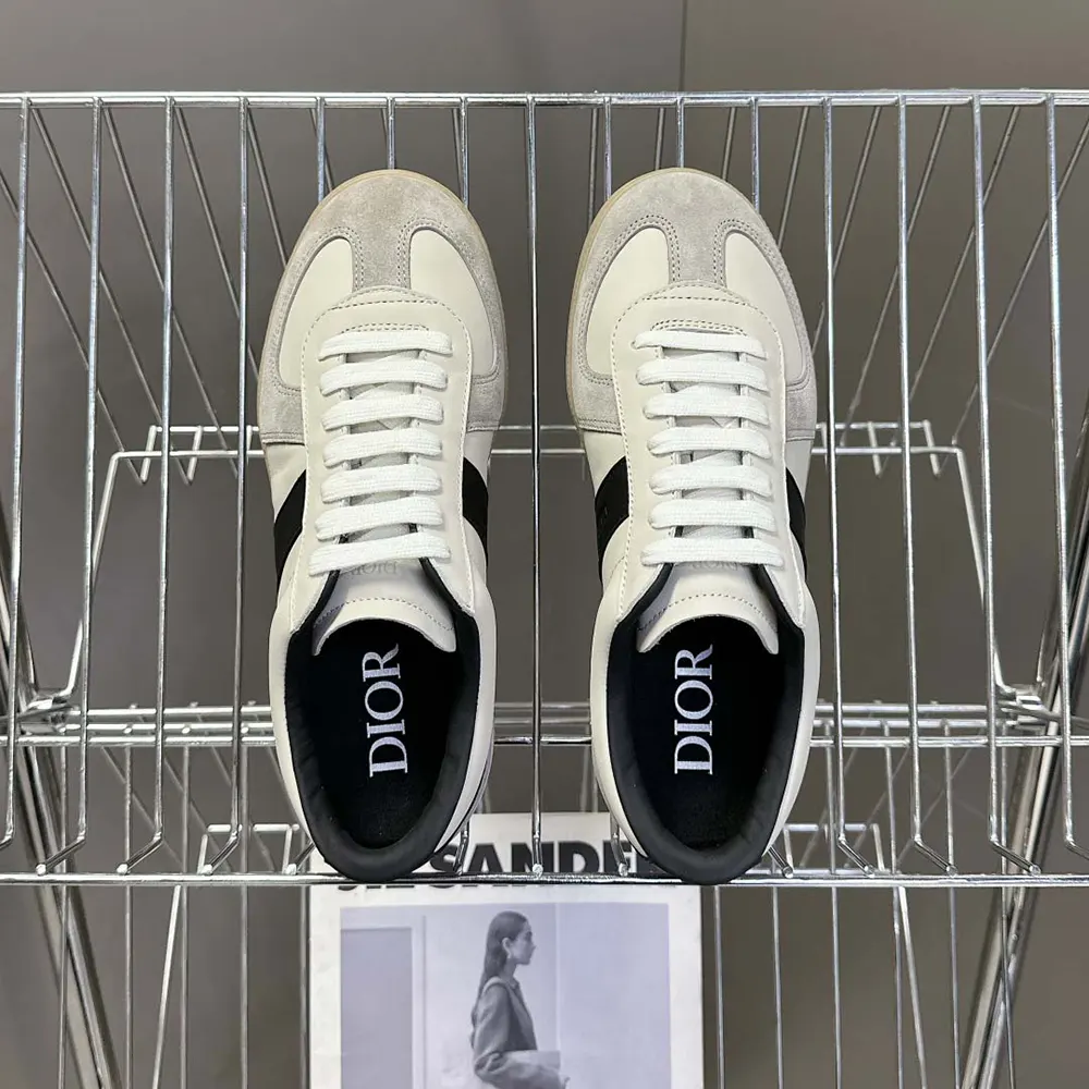Dior Men B01 Matchpoint Sneaker Black and White Smooth Calfskin with Gray Suede - image 10