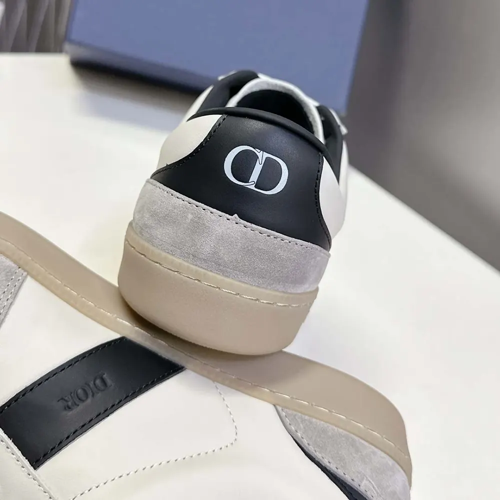 Dior Men B01 Matchpoint Sneaker Black and White Smooth Calfskin with Gray Suede - image 7