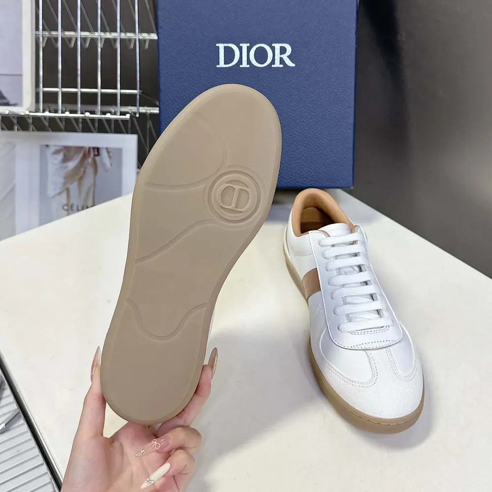 Dior Men B01 Matchpoint Sneaker Cognac and White Smooth Calfskin with White Suede - image 8