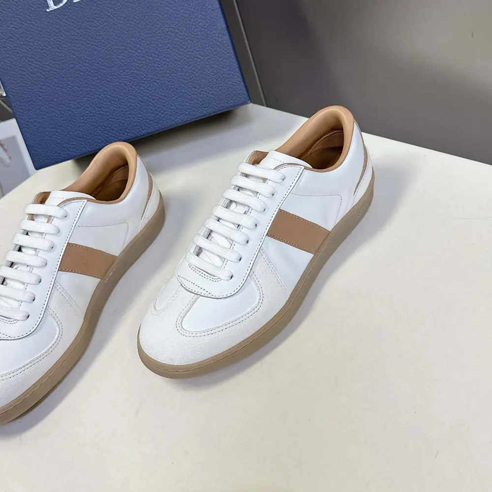 Dior Men B01 Matchpoint Sneaker Cognac and White Smooth Calfskin with White Suede - image 4