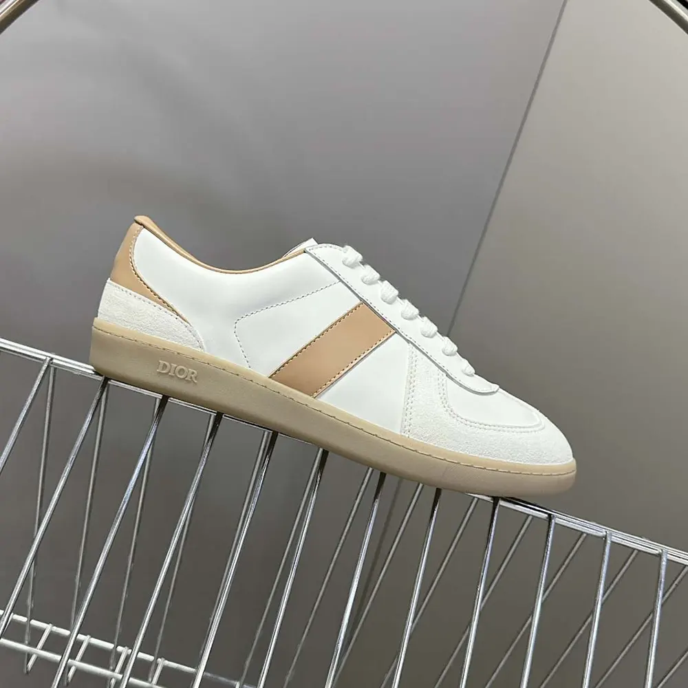 Dior Men B01 Matchpoint Sneaker Cognac and White Smooth Calfskin with White Suede - image 9