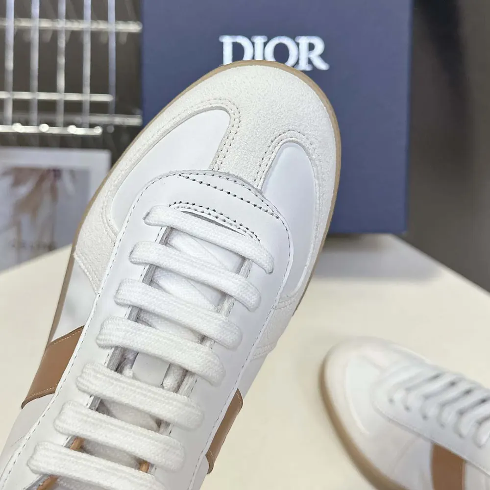 Dior Men B01 Matchpoint Sneaker Cognac and White Smooth Calfskin with White Suede - image 7