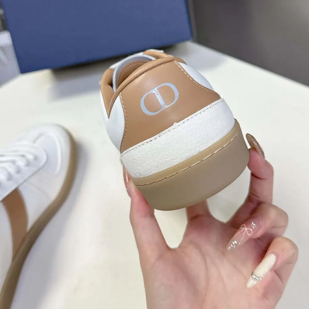 Dior Men B01 Matchpoint Sneaker Cognac and White Smooth Calfskin with White Suede - image 6