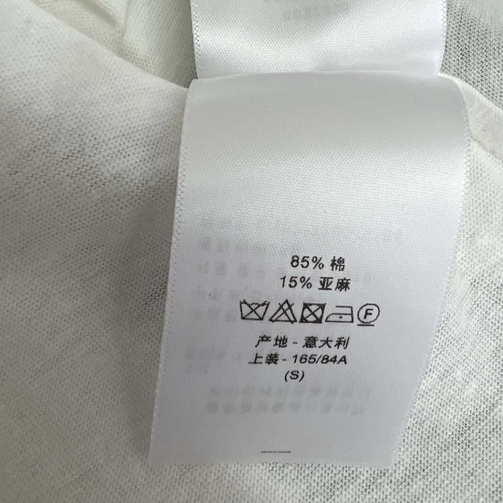 Dior Women Vibe T-Shirt White Cotton and Linen Jersey with Three-Tone Signature - image 8