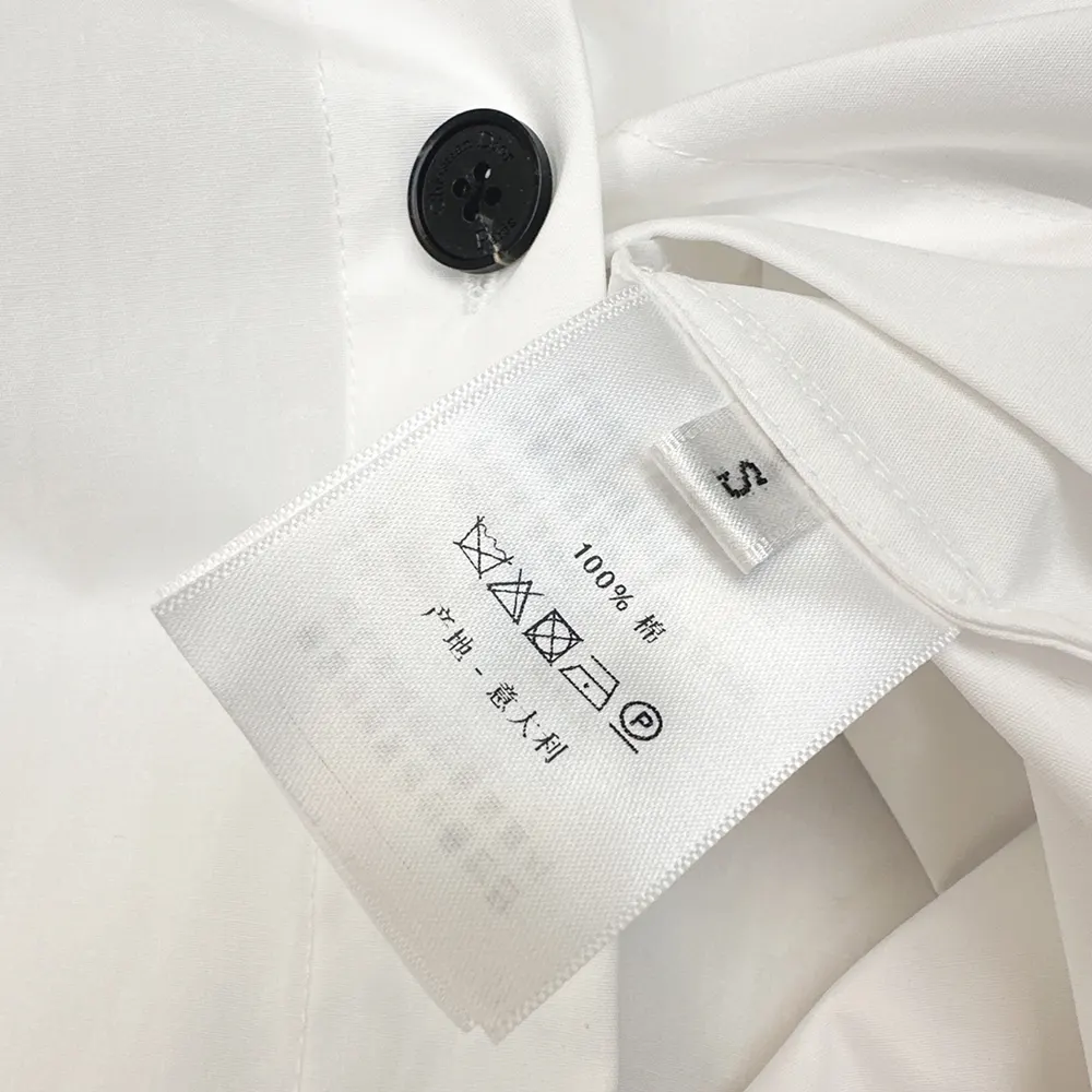 Dior Women Belted Shirtdress Ecru Cotton and Silk Poplin - image 10