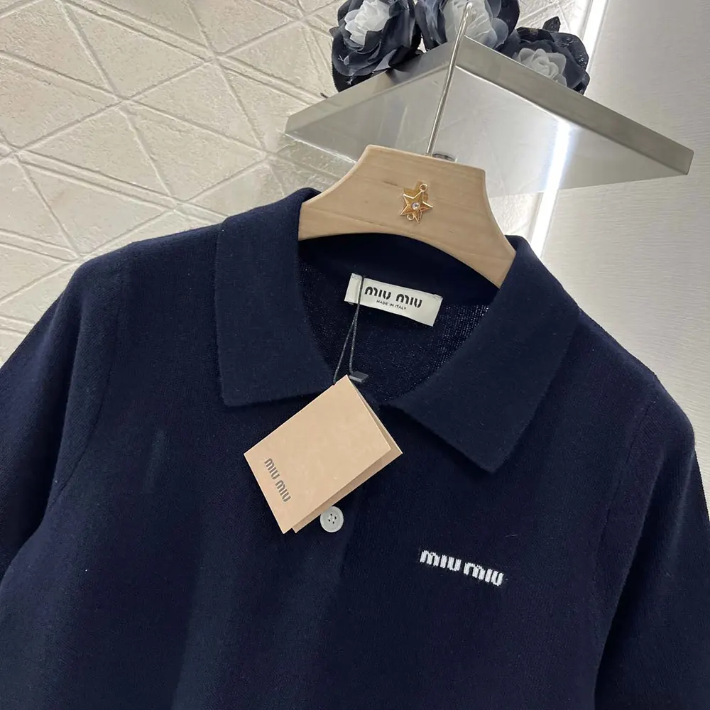 Miu Miu Women Cotton Piqué Polo Shirt - image 6