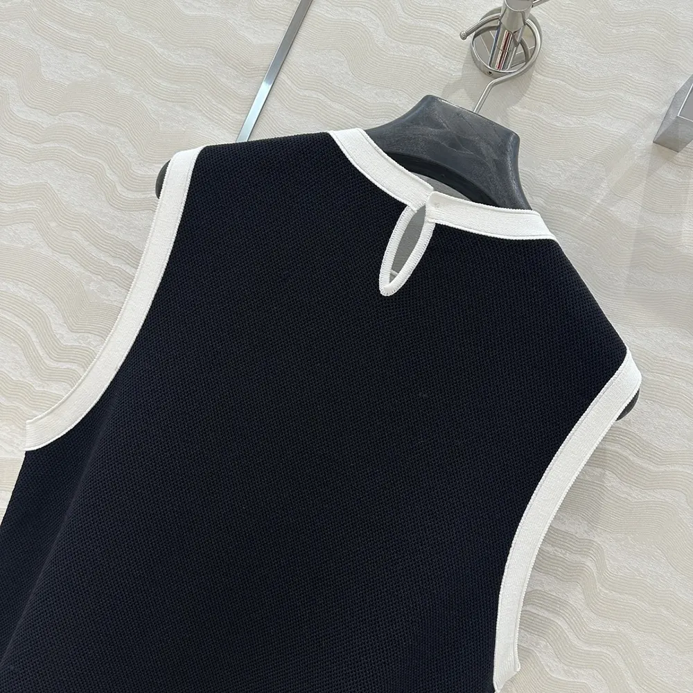 Dior Women Dioriviera Short Straight Dress Black and Ecru Technical Knit - image 6