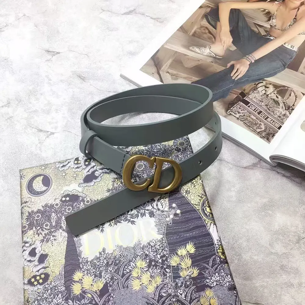 Close-up of signature saddle buckle on Dior Women Saddle Belt