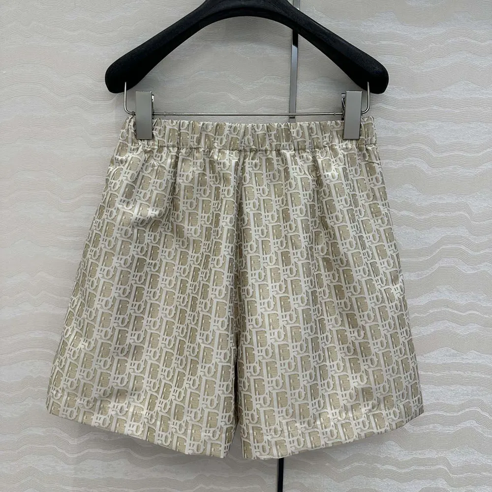Dior Women Skort Beige Technical Jacquard Taffeta with Dior Oblique Motif - image 4