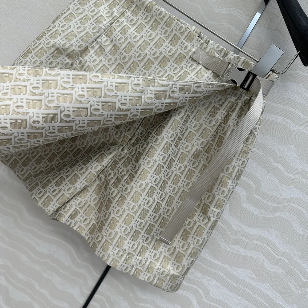 Dior Women Skort Beige Technical Jacquard Taffeta with Dior Oblique Motif - image 7