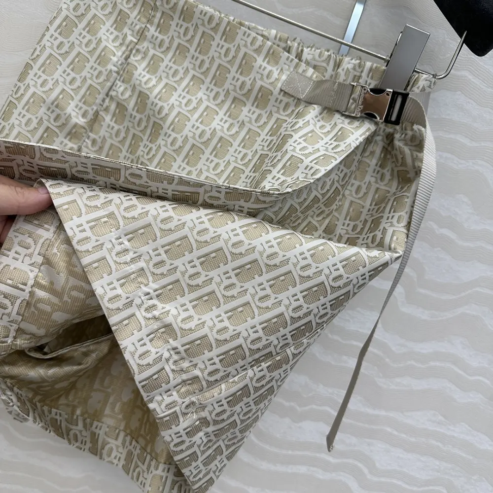 Dior Women Skort Beige Technical Jacquard Taffeta with Dior Oblique Motif - image 6