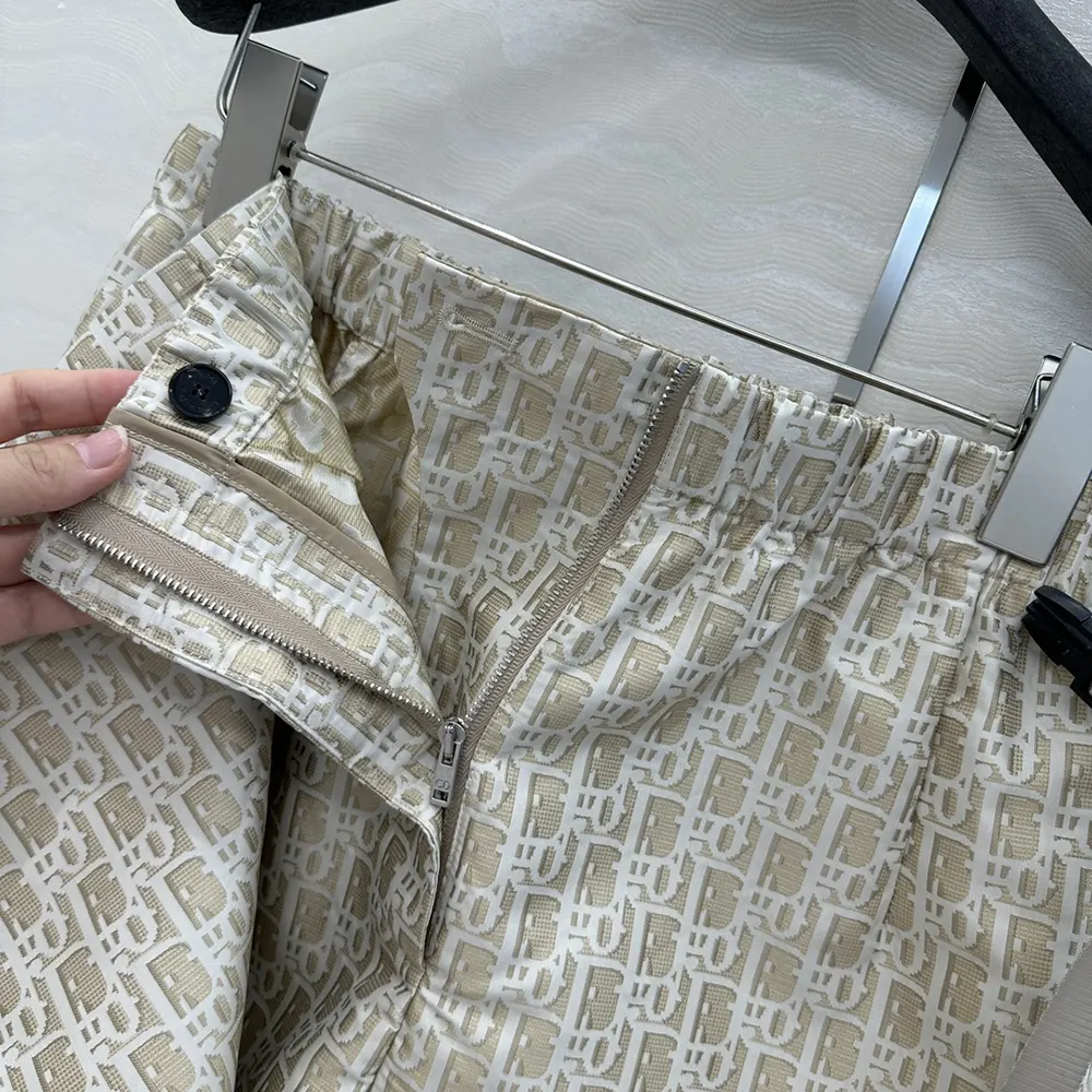 Dior Women Skort Beige Technical Jacquard Taffeta with Dior Oblique Motif - image 5