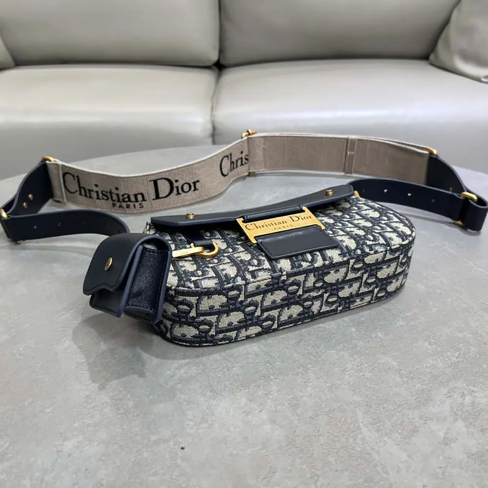 Dior Women Small Streetchic Bag Blue Dior Oblique Jacquard and Smooth Calfskin - image 5