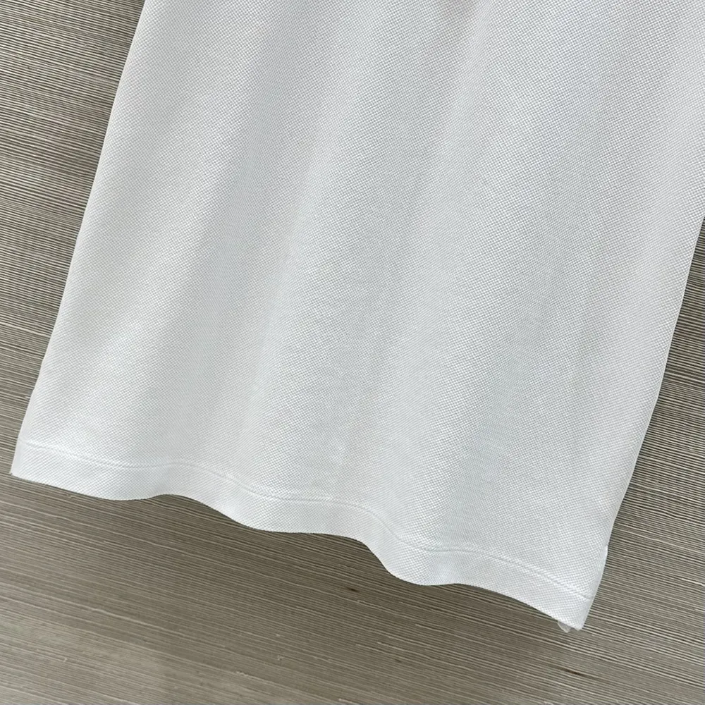 Dior Women Vibe Polo Shirt White Cotton-Blend Jersey with Three-Tone Signature - image 9