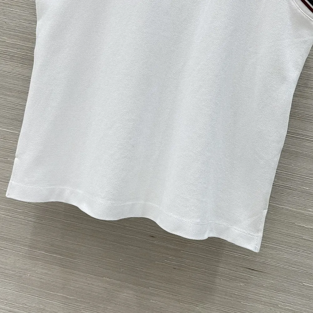 Dior Women Vibe Tank Top White Cotton-Blend Jersey with Three-Tone Signature - image 9
