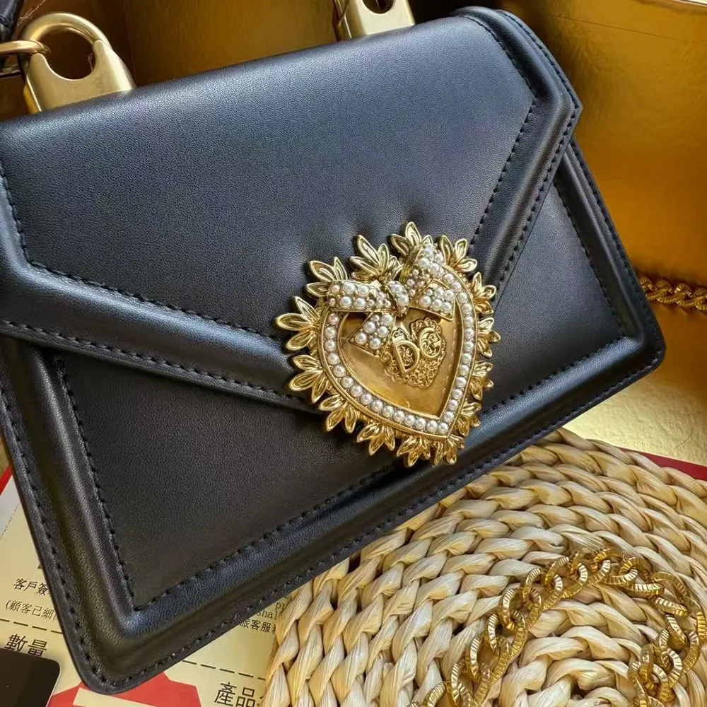 Dolce Gabbana D&G Women Small Smooth Calfskin Devotion Bag-Black - image 4