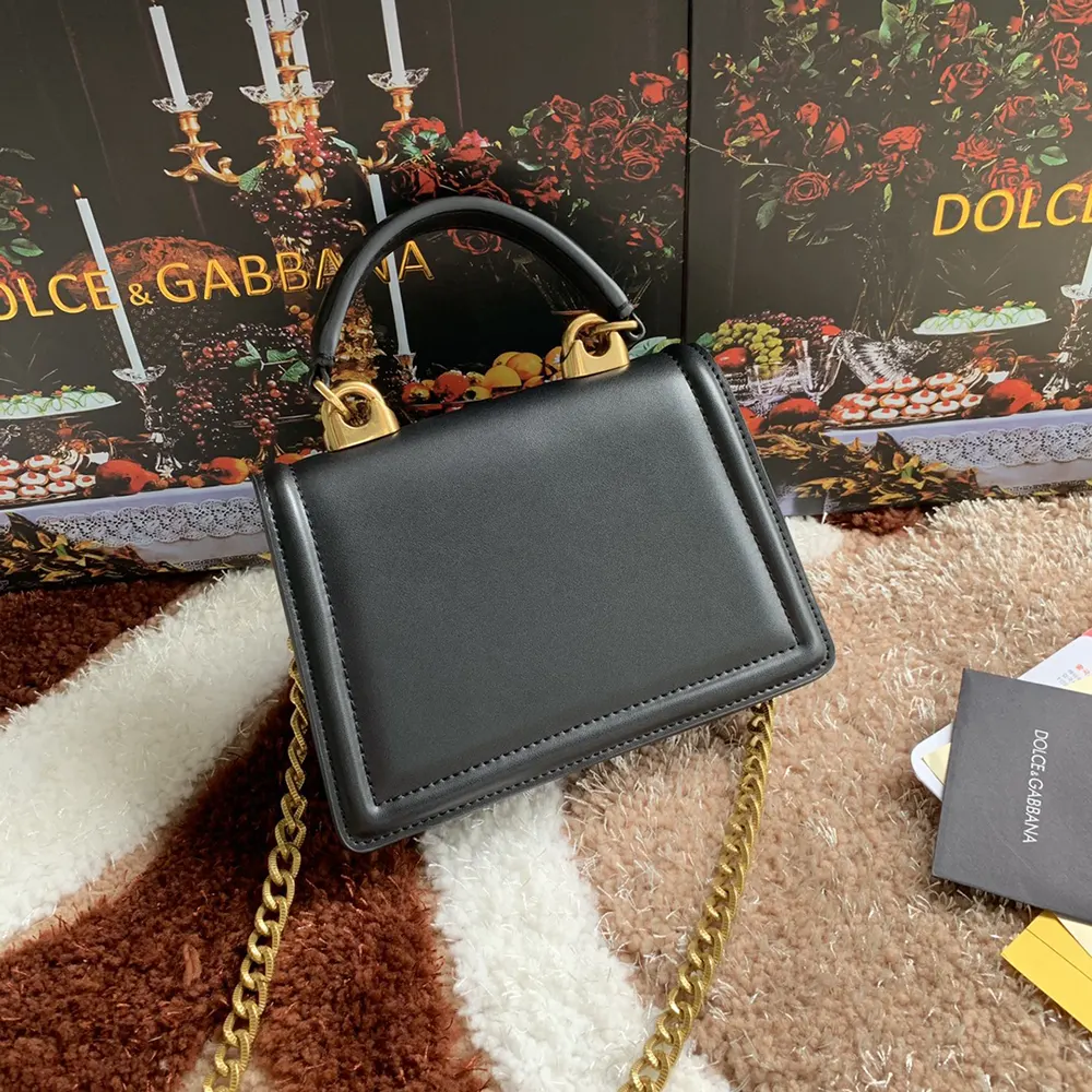 Dolce Gabbana D&G Women Medium Smooth Calfskin Devotion Bag-Black - image 5