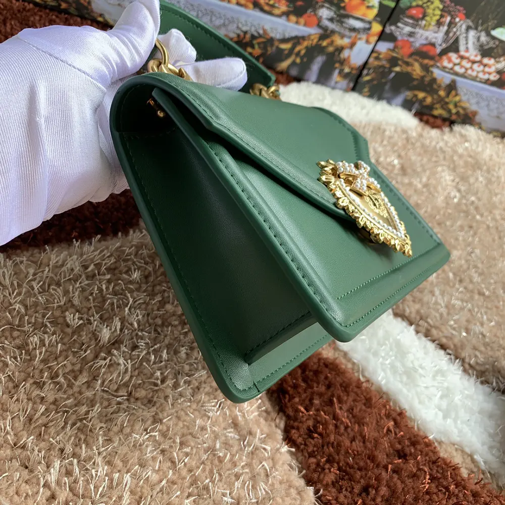 Dolce Gabbana D&G Women Medium Smooth Calfskin Devotion Bag-Green - image 6