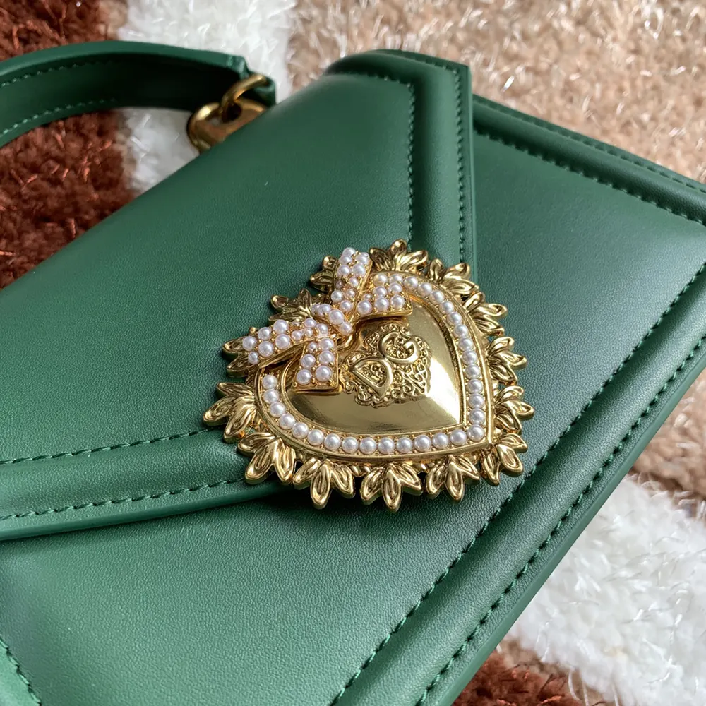 Dolce Gabbana D&G Women Medium Smooth Calfskin Devotion Bag-Green - image 9