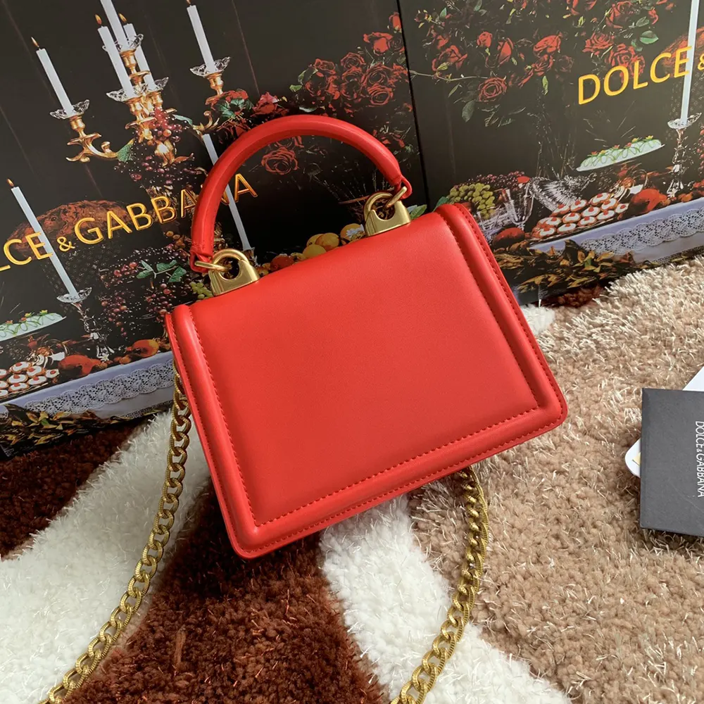 Dolce Gabbana D&G Women Medium Smooth Calfskin Devotion Bag-Red - image 5