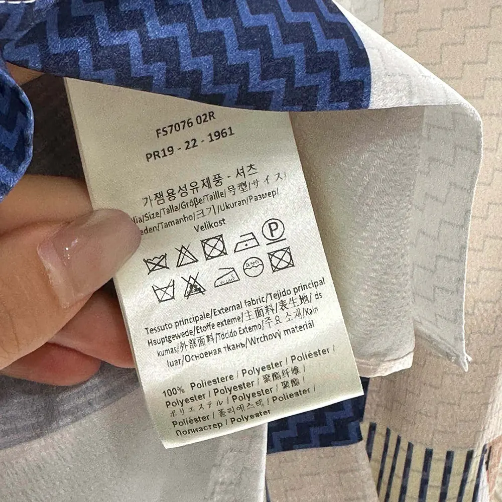 Fendi Women Blue Silk Shirt with Patchwork Print - image 7