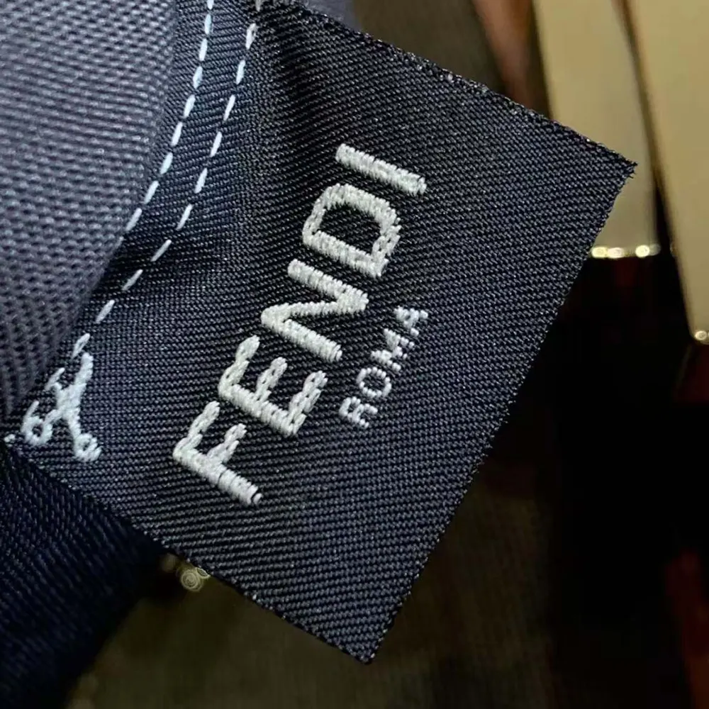 Fendi Women Peekaboo X-Tote Embroidered Neutral Canvas Bag - image 10