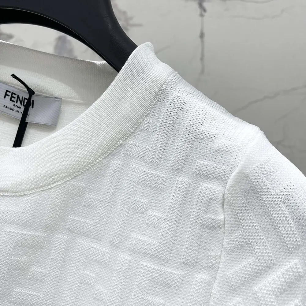Fendi Women White FF Viscose Jumper-White - image 8