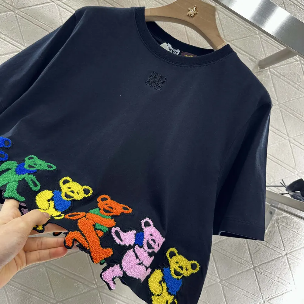 Loewe Women Cropped T-shirt in Cotton-Black - image 4