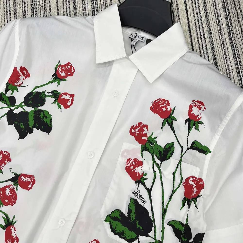 Loewe Women Short Sleeve Shirt in Cotton-White - image 4