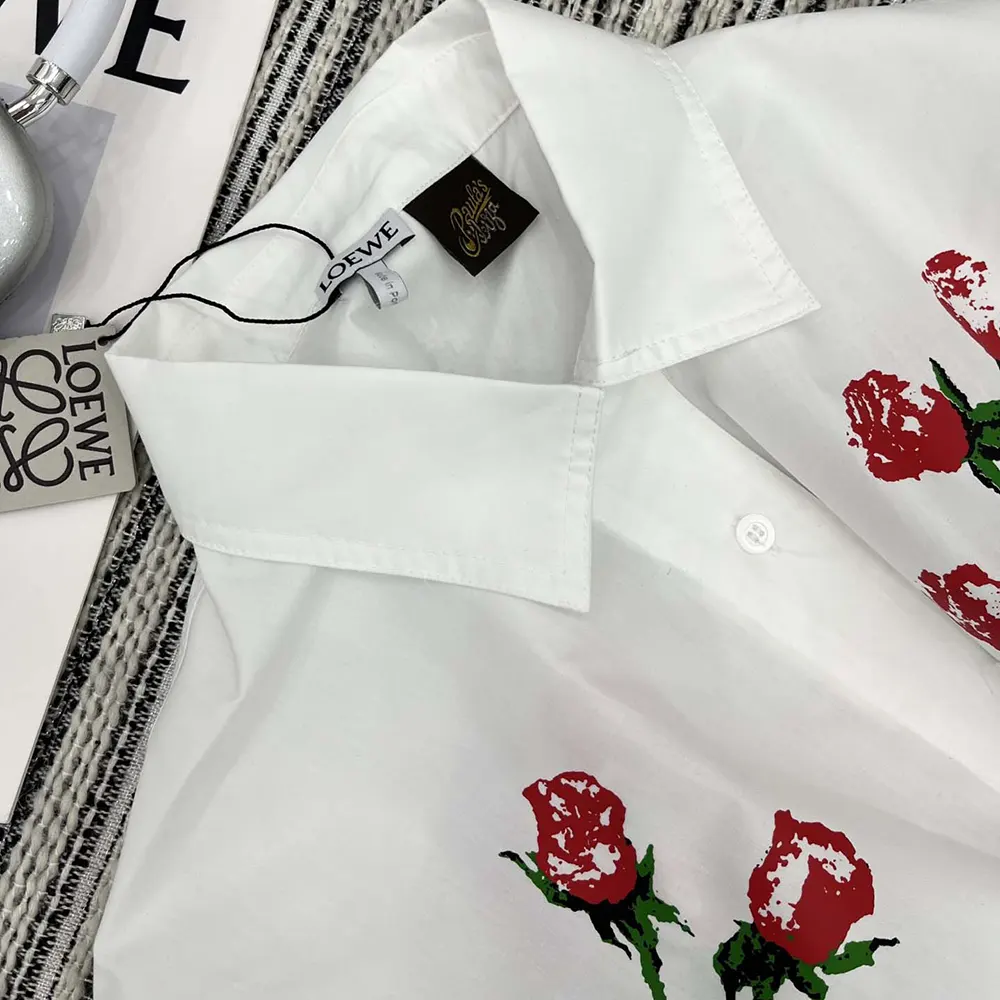Loewe Women Short Sleeve Shirt in Cotton-White - image 5