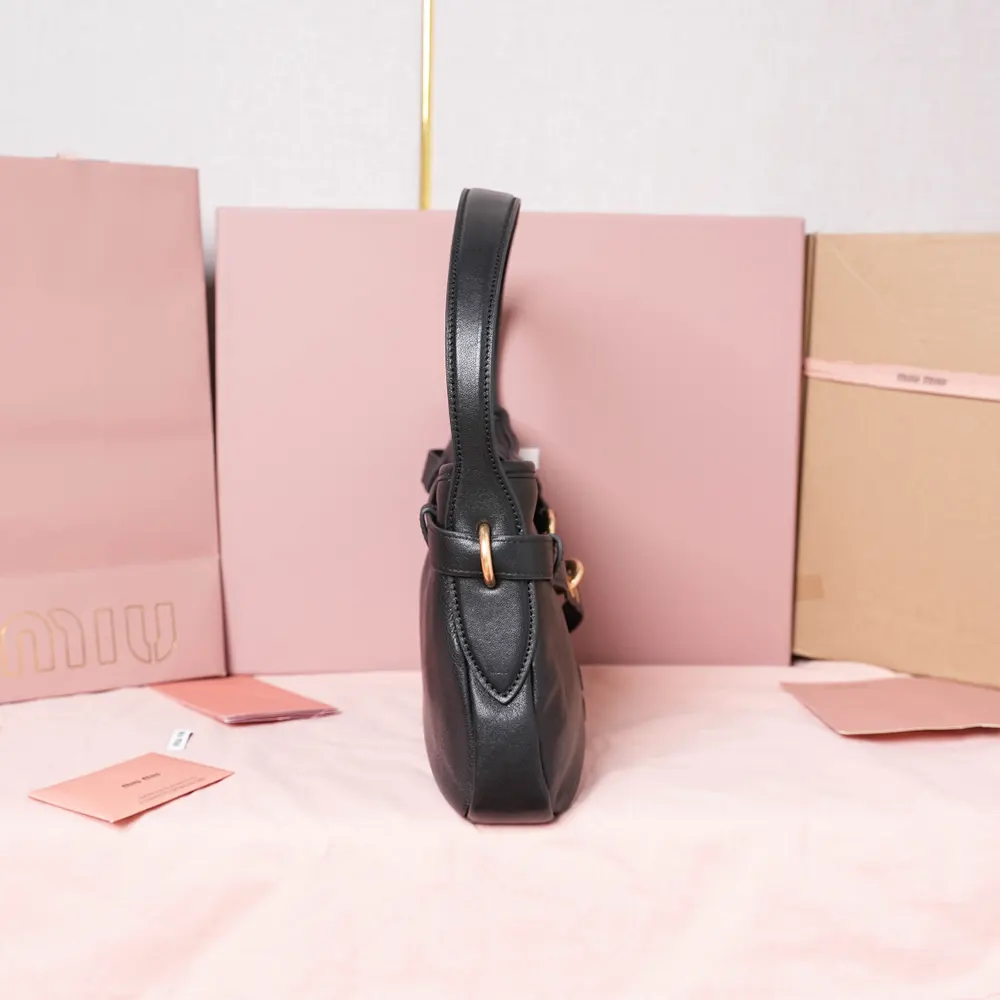 Miu Miu Women Aventure Nappa Leather Bag-Black - image 5