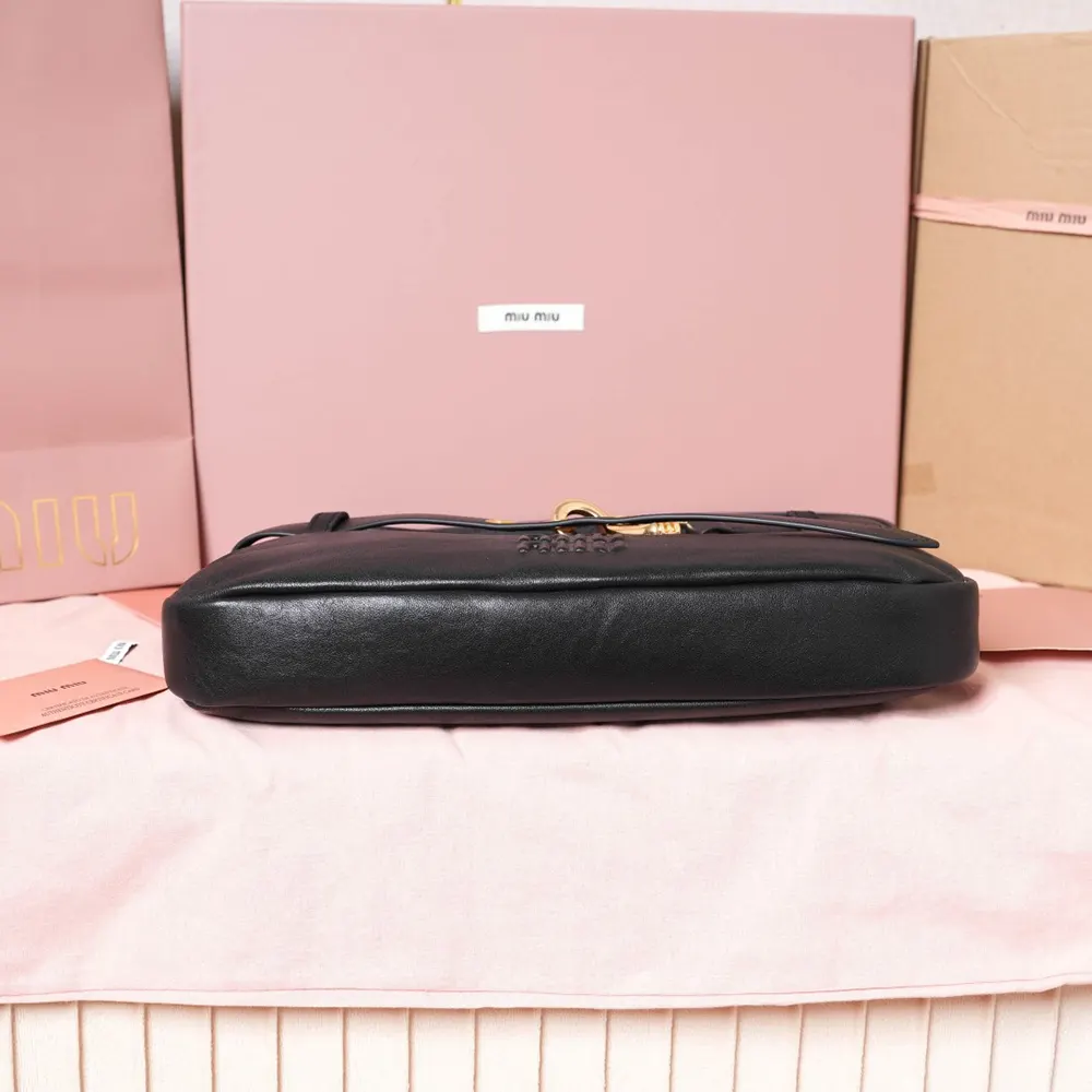 Miu Miu Women Aventure Nappa Leather Bag-Black - image 7