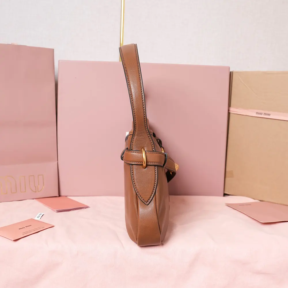 Miu Miu Women Aventure Nappa Leather Bag-Brown - image 5
