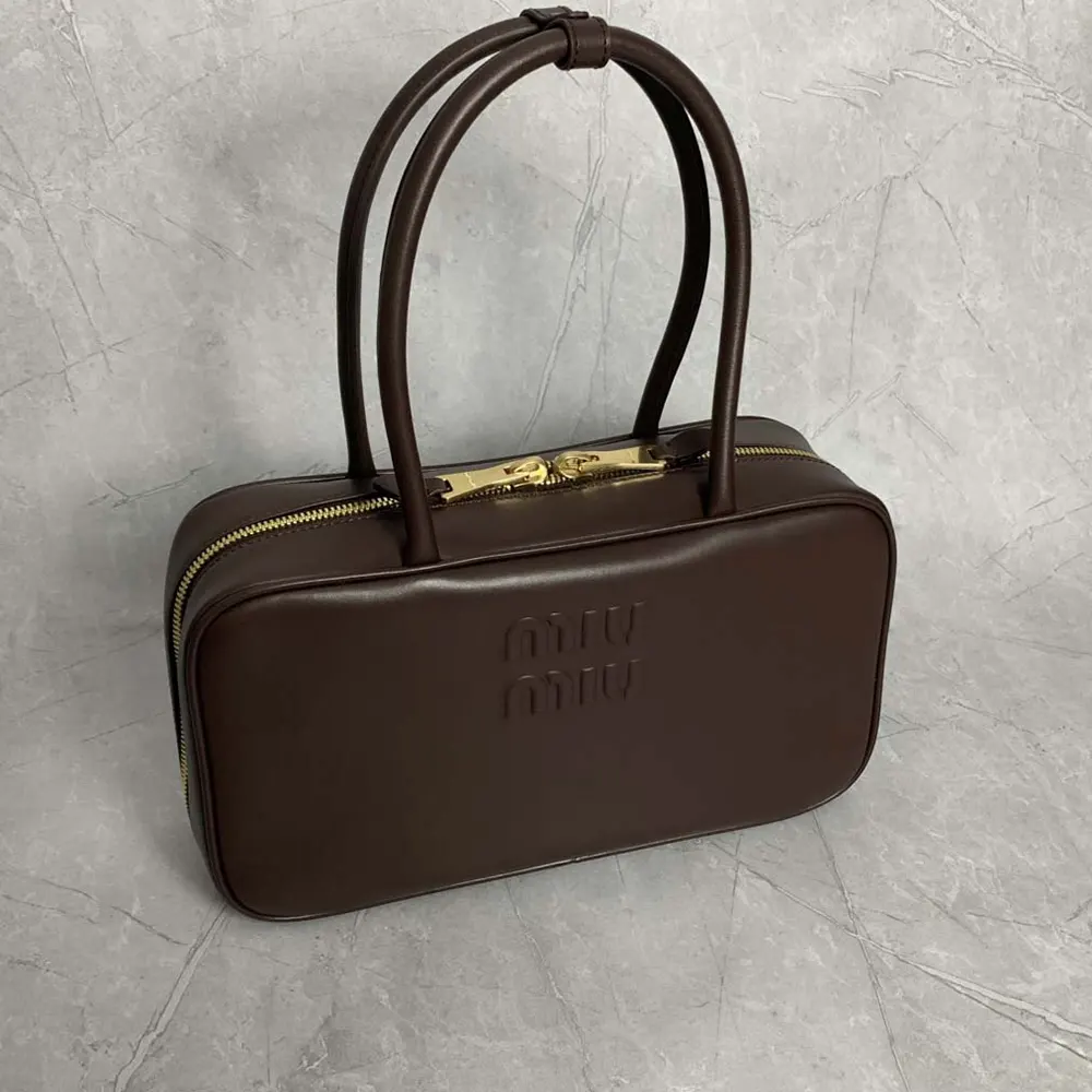 Miu Miu Women Beau Leather Top-handle Bag-Briarwood - image 4