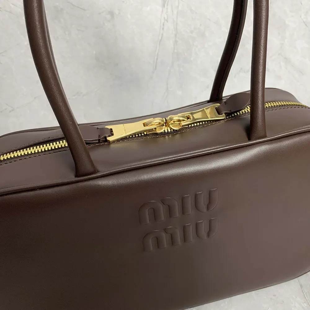 Miu Miu Women Beau Leather Top-handle Bag-Briarwood - image 9