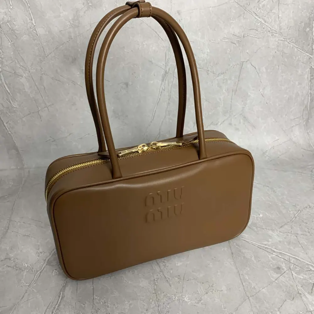 Miu Miu Women Beau Leather Top-handle Bag-Brown - image 4